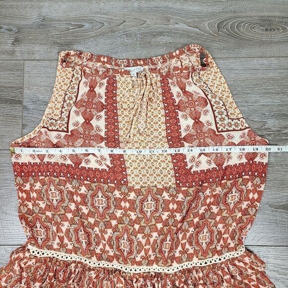 PATRONS of Peace Boho Sleeveless Ruffle Hem Top XS - Picture 14 of 16